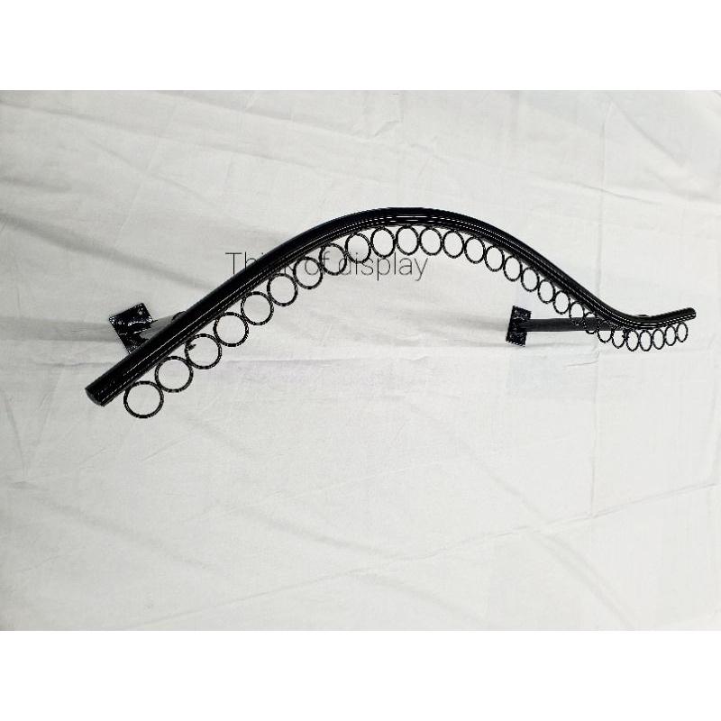 ราวแขวนเสื้อลายลูกคลื่น 28 ห่วง เหล็กหนา เจาะยึดผนัง - thumbnail 7