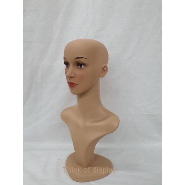 หัวหุ่นโชว์วิกหญิง หุ่นโชว์วิก หัวพลาสติก - thumbnail 3