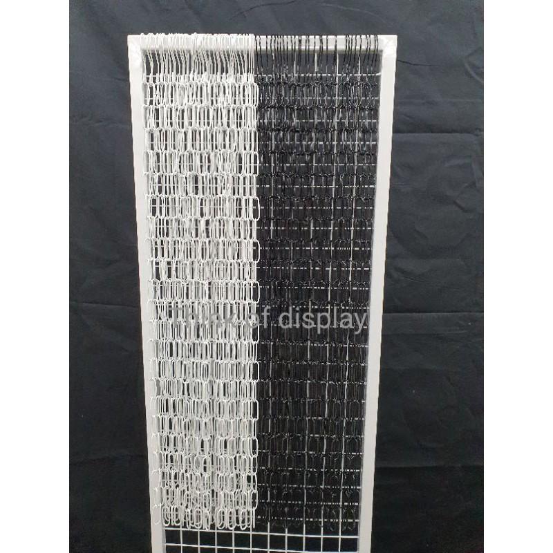 โซ่เหล็กแขวนของ โซ่เหล็กแขวนผ้า โซ่เหล็กสีขาว/ดำ 1 เส้น