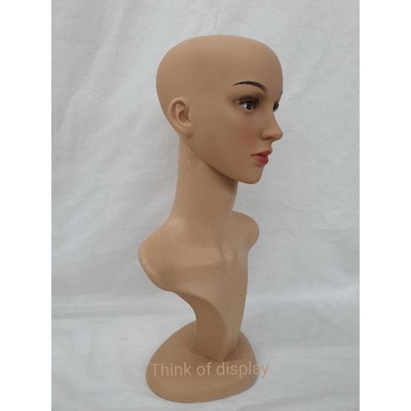 หัวหุ่นโชว์วิกหญิง หุ่นโชว์วิก หัวพลาสติก - thumbnail 4