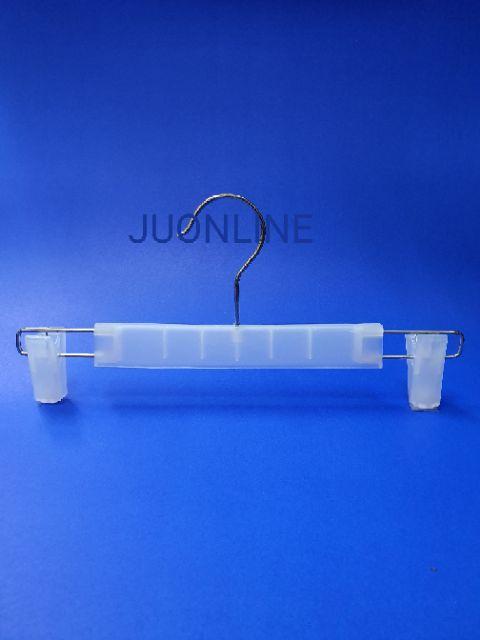 ไม้แขวนกางเกง ไม้หนีบกางเกง ไม้หนีบกระโปรง No.1200 สีดำ/สีใสขุ่น แพ็คละ 12 ชิ้น - thumbnail 5