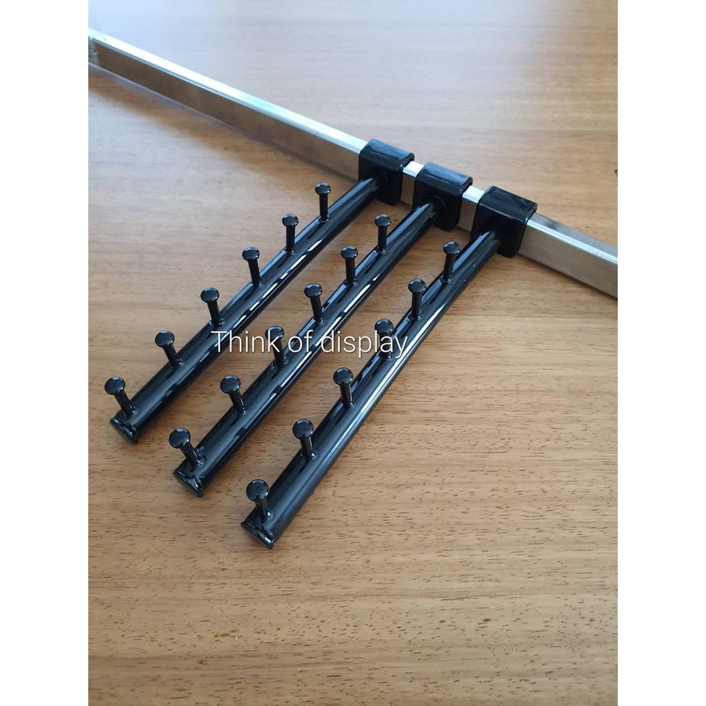 แขนเกี่ยวโชว์เสื้อ แขนเกี่ยวเหล็กกล่อง0.5"×1"แขนเกี่ยวแป๊บเหลี่ยมเล็ก 6ปุ่ม/9ปุ่ม ,ขาว/ดำ 1 อัน - thumbnail 6