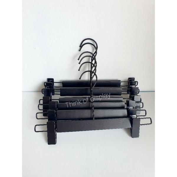 ไม้หนีบกางเกง วัสดุไม้แท้เคลือบสีดำ สำหรับผู้ใหญ่ แพ็คละ 6 อัน/แพ็คละ 12 อันถ - thumbnail 4