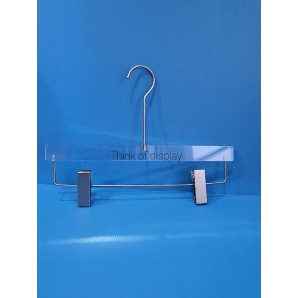 ไม้หนีบกางเกงอะคริลิค ไม้แขวนเสื้ออะคริลิค รุ่นA03 ตะขอยาวสีเงิน แพ็คละ 1 อัน/แพ็คละ 3 อัน - thumbnail 3