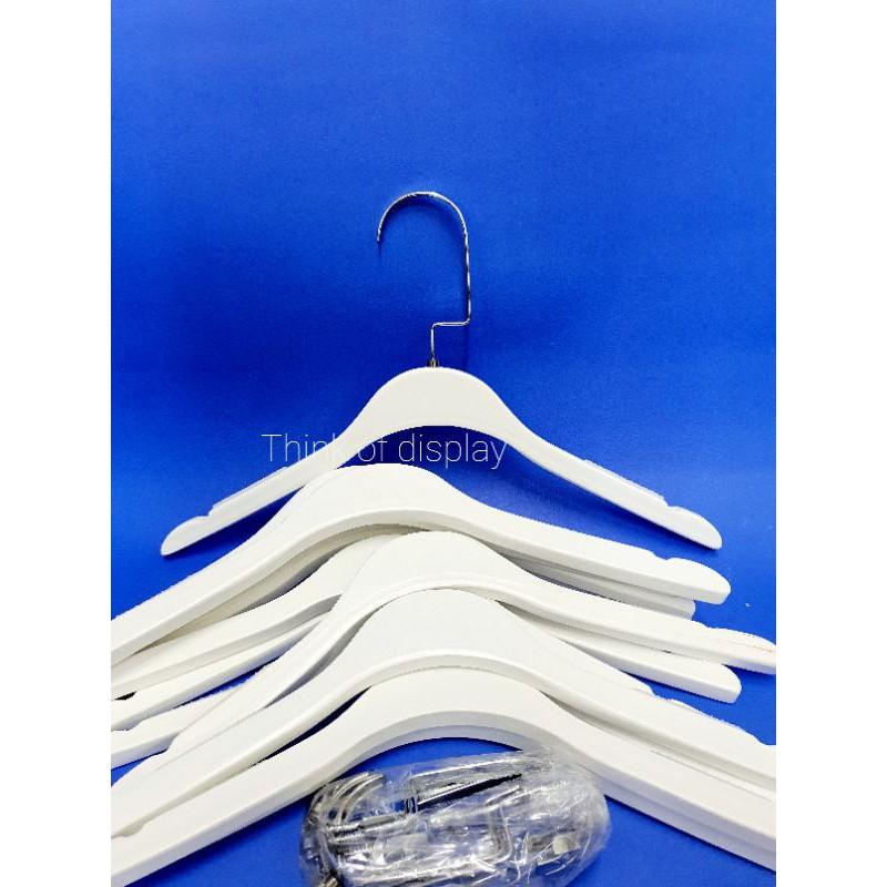 ไม้แขวนเสื้อเด็กไม้สีขาว 608 ไม้แขวนไม้ของเด็ก แพ็ค 6 อัน/แพ็ค 12 อัน - thumbnail 9