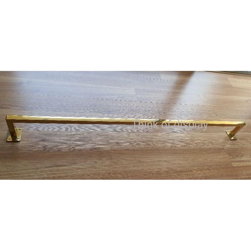 ราวแขวนเสื้อติดผนัง สีทอง ที่แขวนผ้าติดผนัง - thumbnail 3