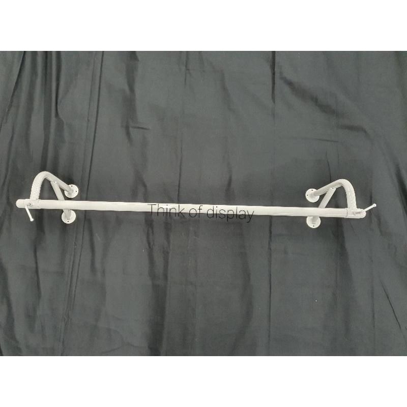 ราวยึดผนังแขวนเสื้อ ราวแขวนเสื้อผ้า รุ่นขา Y  เหล็กหนา สีขาว ดำ ทอง - thumbnail 5