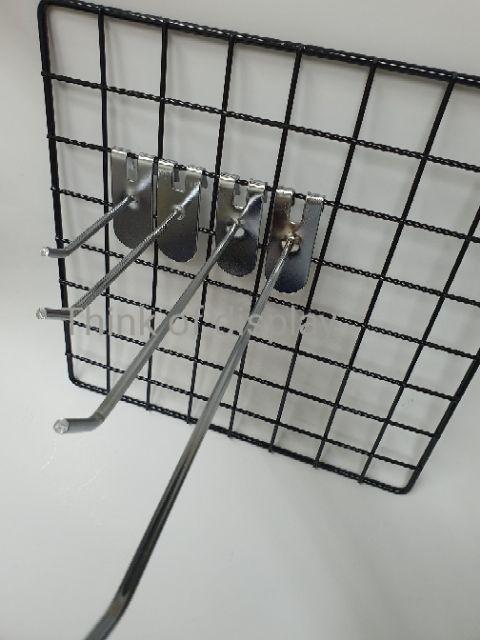 ตะขอเกี่ยวตะแกรง ฮุกเกี่ยวตะแกรง ตะขอแขวนของอย่างหนาชุบโครเมี่ยม ขนาด 4"/6"/8"/10"/12" แพ็ค 12 อัน - thumbnail 3