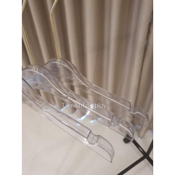 ไม้แขวนเสื้อพลาสติกใส ไม้หนีบกางเกงพลาสติกใส PS แพ็คละ 6 อัน/แพ็คละ 12อัน - thumbnail 8