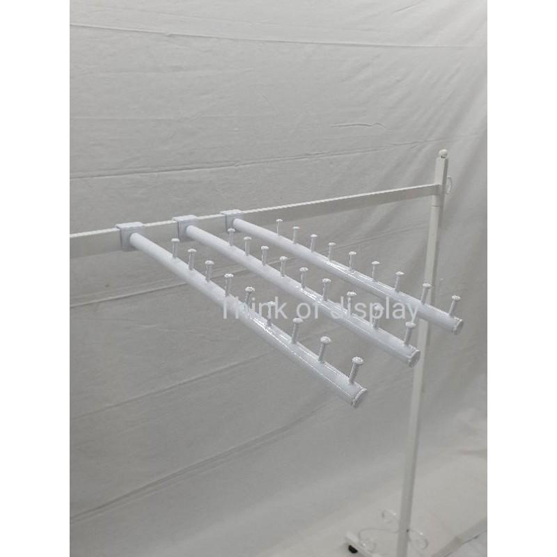 แขนเกี่ยวโชว์เสื้อ แขนเกี่ยวเหล็กกล่อง0.5"×1"แขนเกี่ยวแป๊บเหลี่ยมเล็ก 6ปุ่ม/9ปุ่ม ,ขาว/ดำ 1 อัน - thumbnail 3