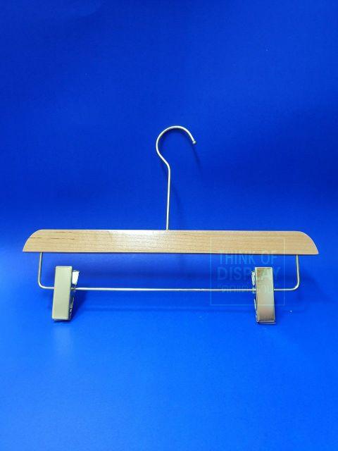 ไม้แขวนกางเกงไม้แท้  ไม้หนีบ สีขาว/ไม้สีธรรมฃาติ ตะขอยาวสีทอง DU08 แพ็ค 6 อัน /แพ็ค 12 อัน - thumbnail 2