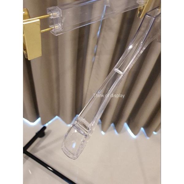 ไม้แขวนเสื้อพลาสติกใส ไม้หนีบกางเกงพลาสติกใส PS แพ็คละ 6 อัน/แพ็คละ 12อัน - thumbnail 4