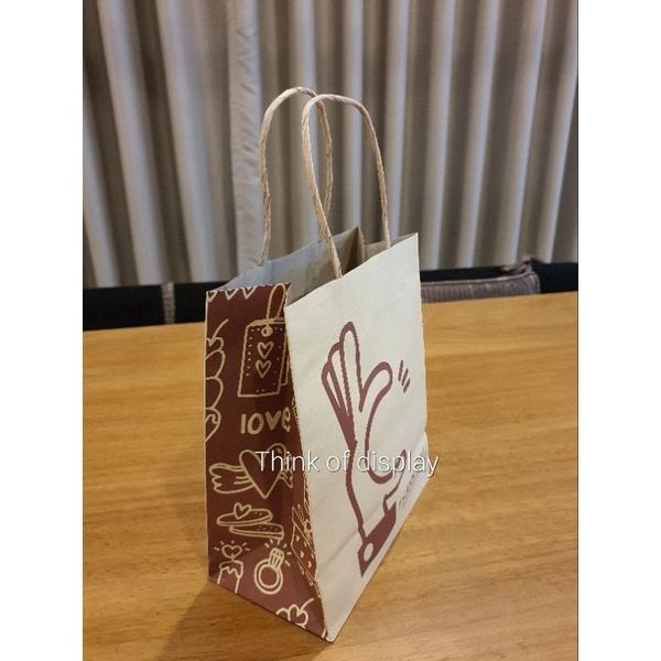 ถุงกระดาษหูเกลียว พิมพ์ลายและไม่พิมพ์ลาย แพ็คละ 50ใบ - thumbnail 6