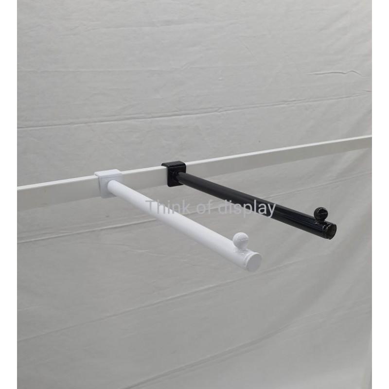 แขนเกี่ยวเหล็กกล่อง 0.5"×1" แขนเกี่ยวแป๊บเล็ก แบบเรียบ 1 ปุ่ม สีขาว/ดำ 1 อัน - thumbnail 4