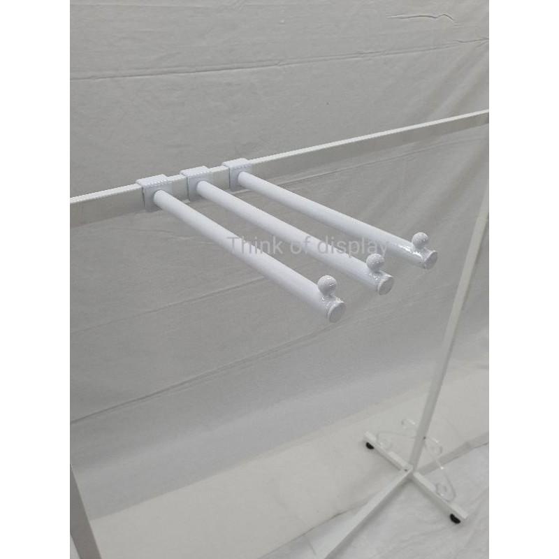 แขนเกี่ยวเหล็กกล่อง 0.5"×1" แขนเกี่ยวแป๊บเล็ก แบบเรียบ 1 ปุ่ม สีขาว/ดำ 1 อัน - thumbnail 3