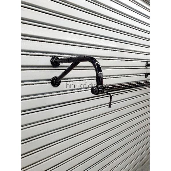 ราวยึดผนังแขวนเสื้อ ราวแขวนเสื้อผ้า รุ่นขา Y  เหล็กหนา สีขาว ดำ ทอง - thumbnail 6