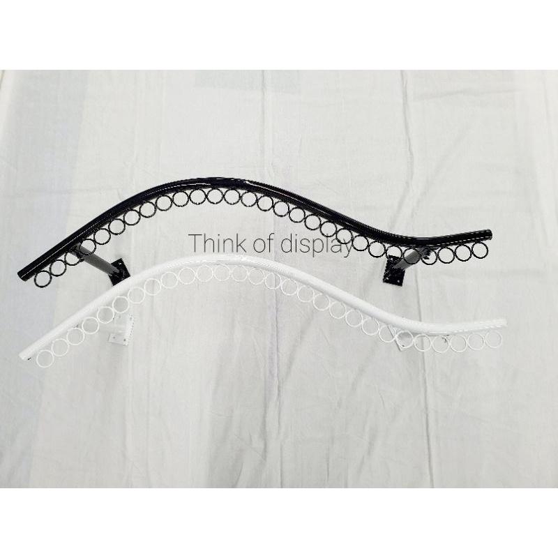 ราวแขวนเสื้อลายลูกคลื่น 28 ห่วง เหล็กหนา เจาะยึดผนัง - thumbnail 3