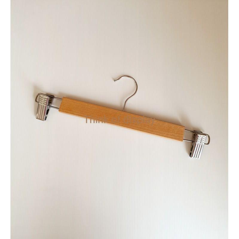 ไม้หนีบกางเกงกระโปรง ไม้แขวนกางเกงไม้แท้ DU01 - thumbnail 3