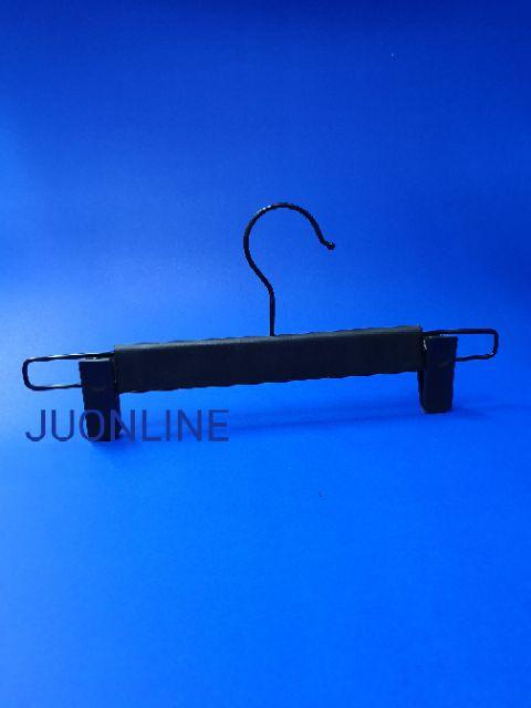 ไม้แขวนกางเกง ไม้หนีบกางเกง ไม้หนีบกระโปรง No.1200 สีดำ/สีใสขุ่น แพ็คละ 12 ชิ้น - thumbnail 2