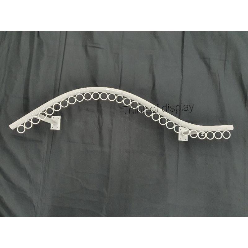 ราวแขวนเสื้อลายลูกคลื่น 28 ห่วง เหล็กหนา เจาะยึดผนัง - thumbnail 2