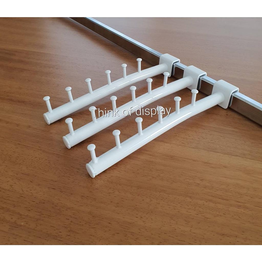 แขนเกี่ยวโชว์เสื้อ แขนเกี่ยวเหล็กกล่อง0.5"×1"แขนเกี่ยวแป๊บเหลี่ยมเล็ก 6ปุ่ม/9ปุ่ม ,ขาว/ดำ 1 อัน - thumbnail 5