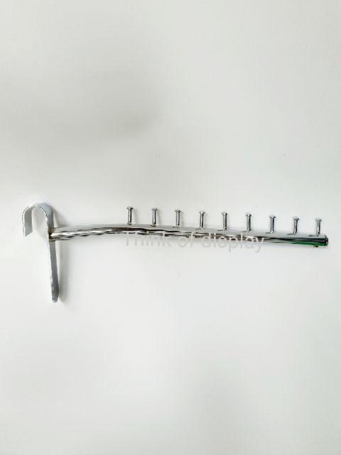 แขนเกี่ยวราวกลม  แขนเกาะราว AR906 ฮุกเกี่ยวเหล็กกลม 9 ปุ่ม 1 อัน - thumbnail 2