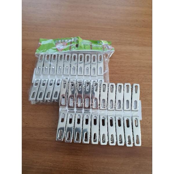 กิ๊บหนีบผ้า กิ๊บแสตนเลส แพ็คละ 20 อัน - thumbnail 3