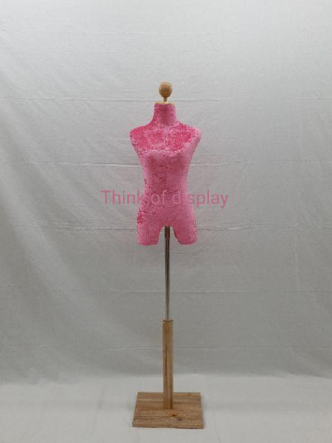 หุ่นผ้าขาไม้ผ้ากำมะหยี่  หุ่นโชว์ขาไม้หญิง ผ้ากำมะหยี่ มีหลายสี - thumbnail 4