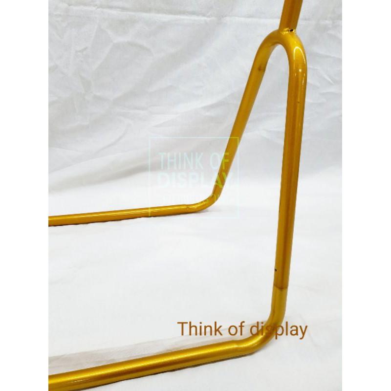 ราวสีทอง ราวแขวนเสื้อผ้าสีทอง ราวเหล็กกลมสีทอง 604 - thumbnail 7