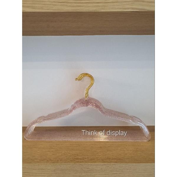 ไม้แขวนเสื้อพลาสติกใส มีกลิตเตอร์ ประกายเพชร PS02 แพ็คละ 12 อัน - thumbnail 5