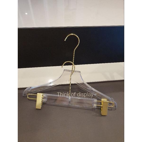 ไม้แขวนเสื้อพลาสติกใส ไม้หนีบกางเกงพลาสติกใส PS แพ็คละ 6 อัน/แพ็คละ 12อัน - thumbnail 5