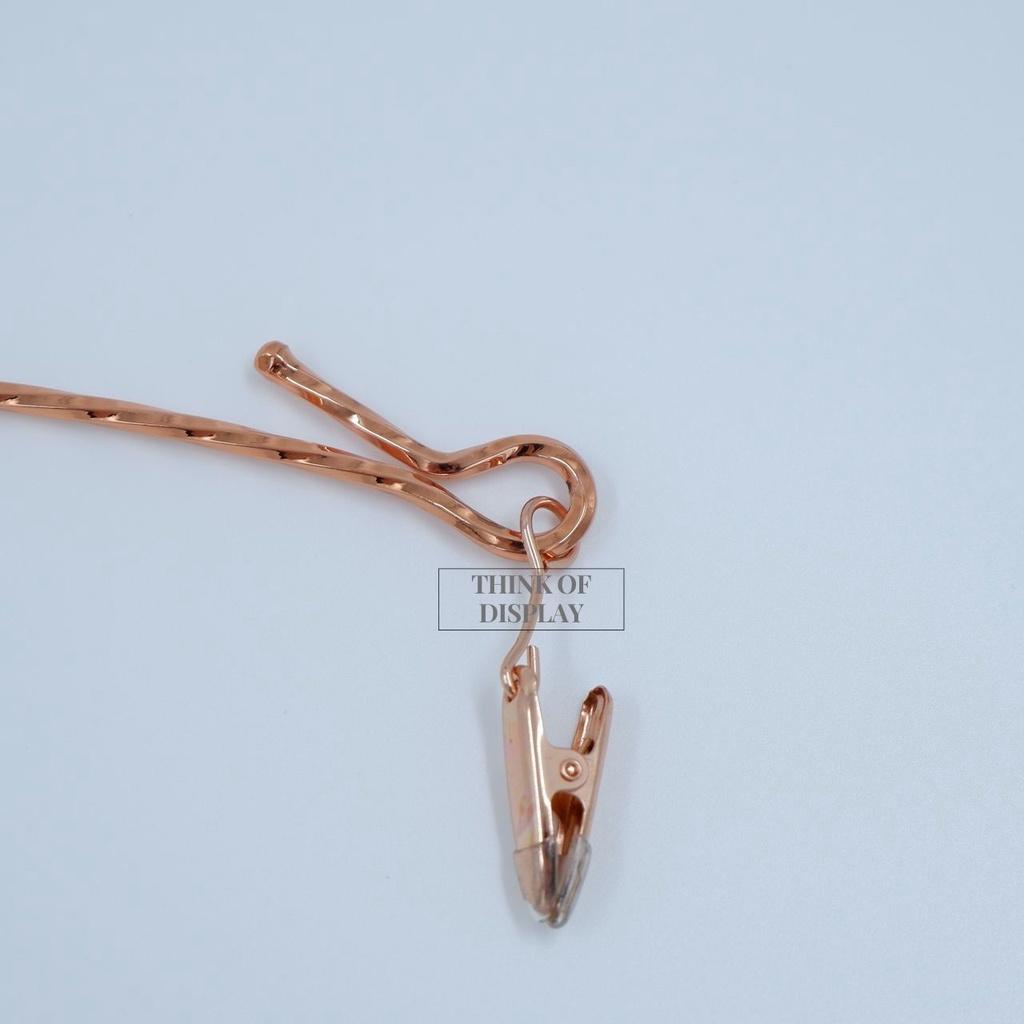 ไม้แขวนชุดชั้นใน ลายเกลียว ไม้หนีบชุดชั้นในเหล็กลายเกลียว สีทอง/สีโรสโกลด์ แพ็ค 12 ชิ้น - thumbnail 7