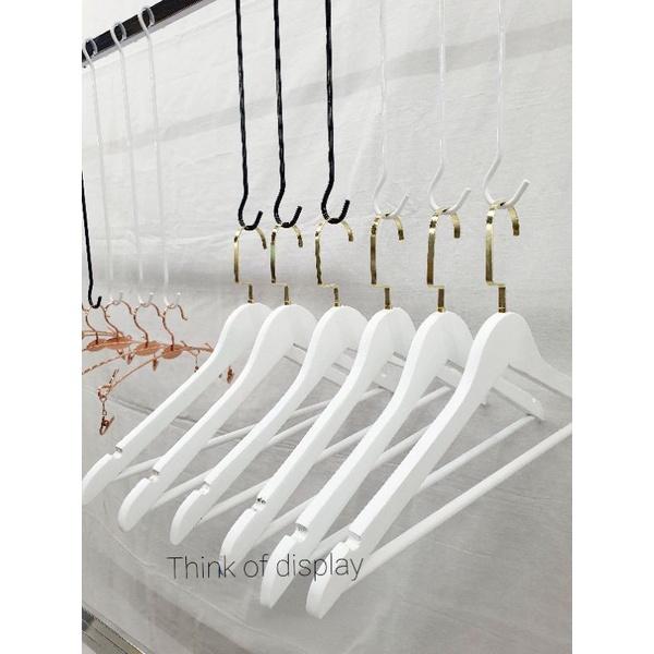 ตะขอโชว์สินค้า ตะขอแขวนไม้แขวนเสื้อ ตกแต่งราวแขวนเสื้อ 1 อัน - thumbnail 3