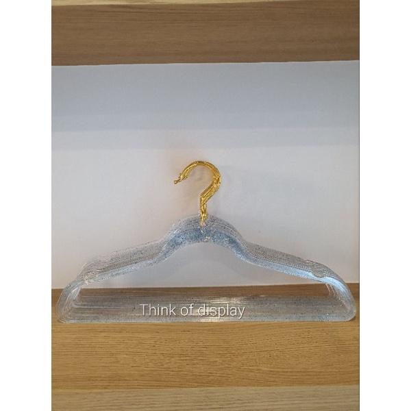 ไม้แขวนเสื้อพลาสติกใส มีกลิตเตอร์ ประกายเพชร PS02 แพ็คละ 12 อัน - thumbnail 8