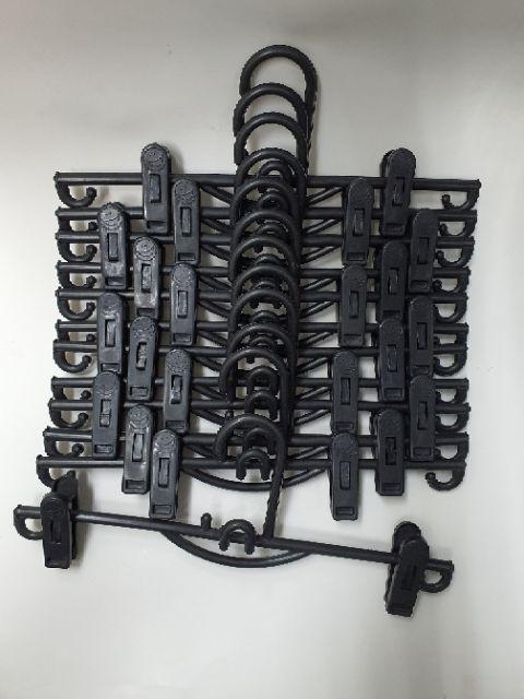 ไม้หนีบกางเกงกระโปรง ไม้แขวนกางเกง ไม้แขวนมีหนีบ No.59 No.599 แพ็คละ 12 อัน - thumbnail 4