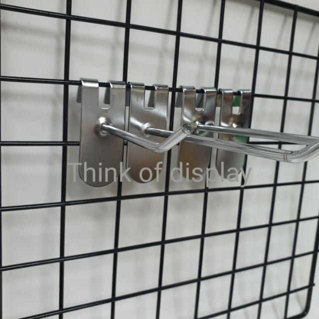 ตะขอเกี่ยวตะแกรง ฮุกเกี่ยวตะแกรง ตะขอแขวนของอย่างหนาชุบโครเมี่ยม ขนาด 4"/6"/8"/10"/12" แพ็ค 12 อัน