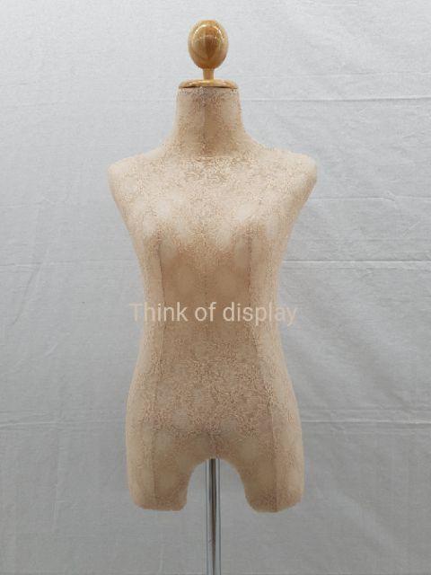 หุ่นโชว์ หุ่นผ้าขาไม้ หุ้มผ้าลูกไม้ หุ่นขาไม้หญิง - thumbnail 5
