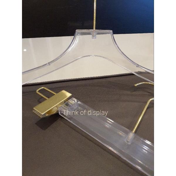 ไม้แขวนเสื้อพลาสติกใส ไม้หนีบกางเกงพลาสติกใส PS แพ็คละ 6 อัน/แพ็คละ 12อัน - thumbnail 6