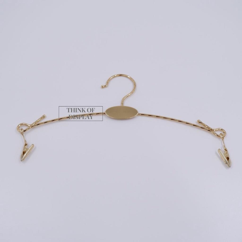 ไม้แขวนชุดชั้นใน ลายเกลียว ไม้หนีบชุดชั้นในเหล็กลายเกลียว สีทอง/สีโรสโกลด์ แพ็ค 12 ชิ้น - thumbnail 2