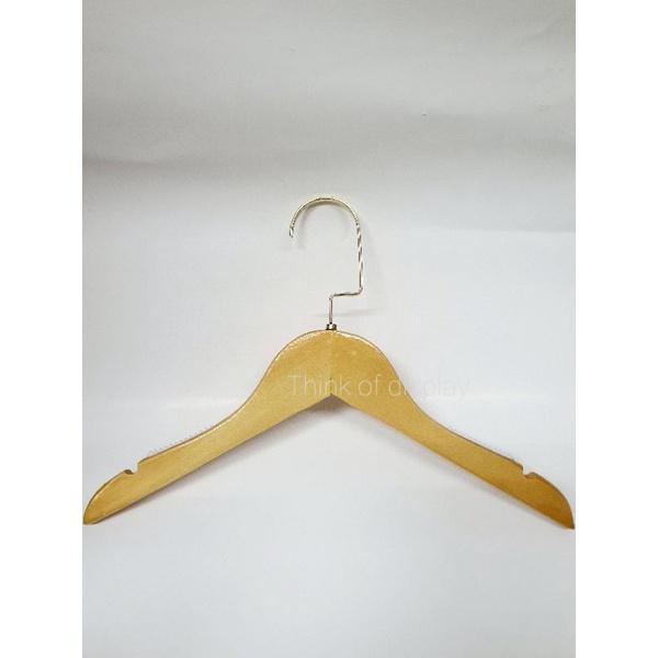 ไม้แขวนเสื้อเด็กไม้แท้ ตะขอยาว/ตะขอCสั้น  แพ็คละ 6 อันและแพ็คละ 12 อัน - thumbnail 2