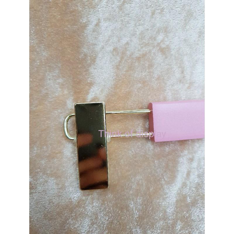 ไม้แขวนกางเกงไม้แท้ ไม้หนีบกางเกง กระโปรง เคลือบสีชมพู แพ็ค 6 อัน/แพ็ค 12 อัน HWPC - thumbnail 4