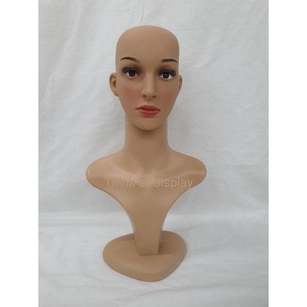หัวหุ่นโชว์วิกหญิง หุ่นโชว์วิก หัวพลาสติก - thumbnail 2