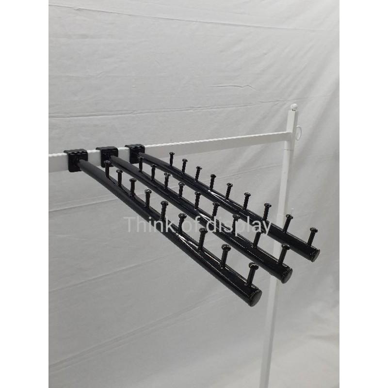 แขนเกี่ยวโชว์เสื้อ แขนเกี่ยวเหล็กกล่อง0.5"×1"แขนเกี่ยวแป๊บเหลี่ยมเล็ก 6ปุ่ม/9ปุ่ม ,ขาว/ดำ 1 อัน - thumbnail 4