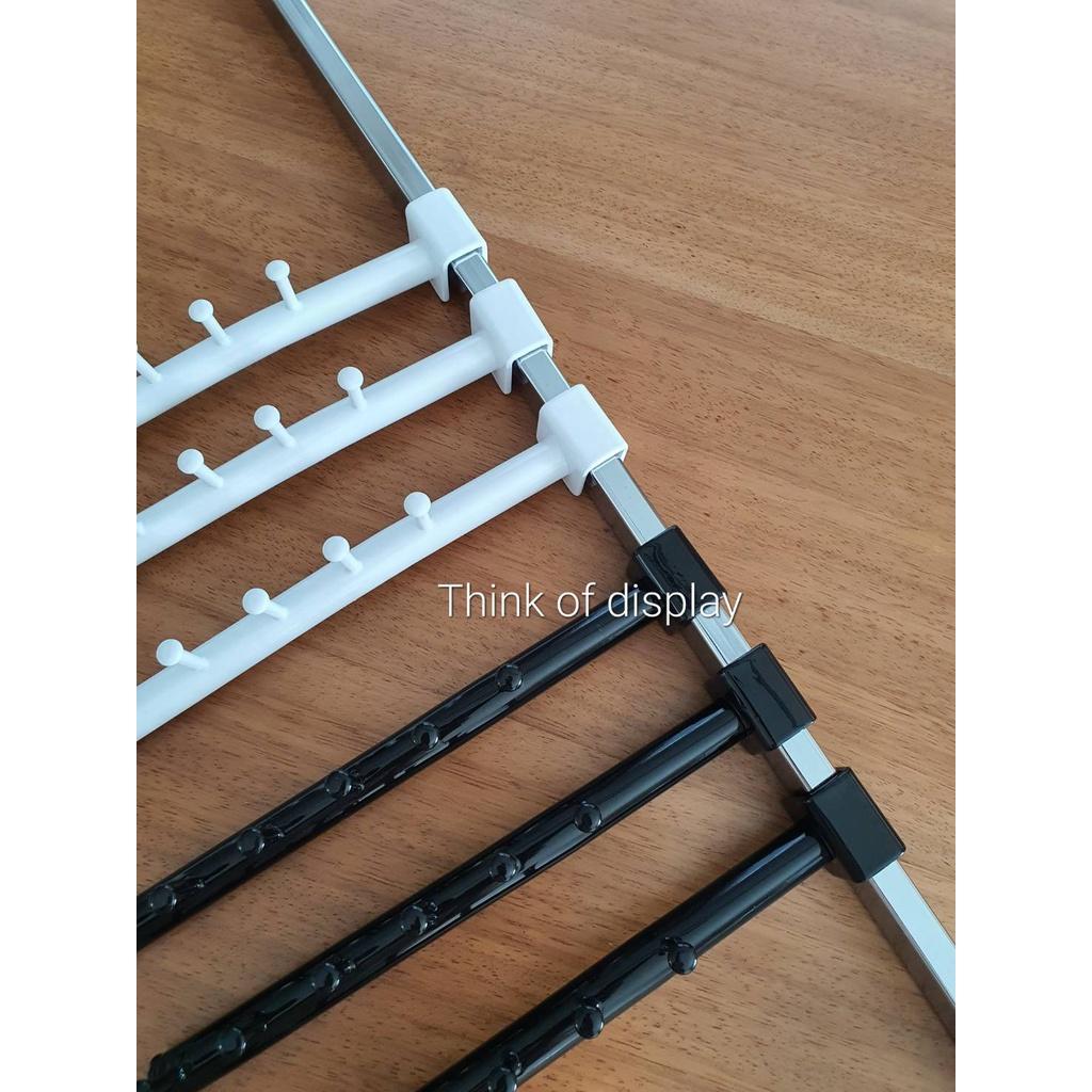 แขนเกี่ยวโชว์เสื้อ แขนเกี่ยวเหล็กกล่อง0.5"×1"แขนเกี่ยวแป๊บเหลี่ยมเล็ก 6ปุ่ม/9ปุ่ม ,ขาว/ดำ 1 อัน - thumbnail 8