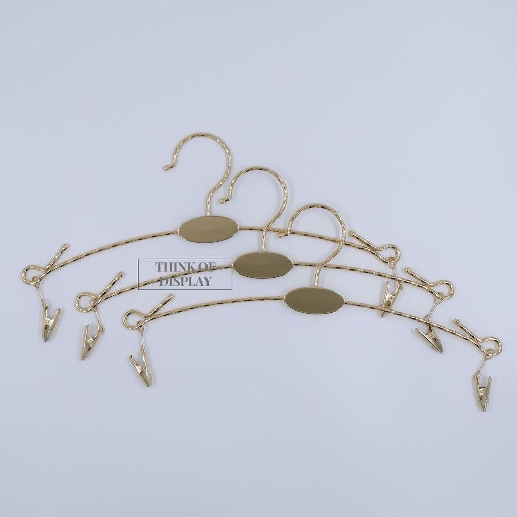 ไม้แขวนชุดชั้นใน ลายเกลียว ไม้หนีบชุดชั้นในเหล็กลายเกลียว สีทอง/สีโรสโกลด์ แพ็ค 12 ชิ้น - thumbnail 5