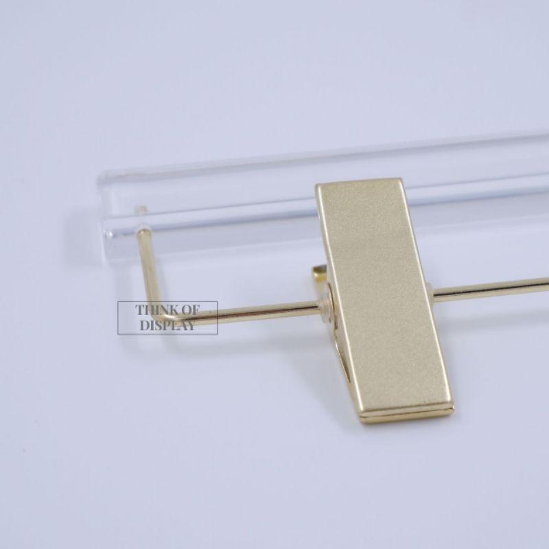 ไม้แขวนกางเกงกระโปรง ไม้แขวนพลาสติกใส PP04-1 มีคานล่าง แพ็คละ 5 อัน - thumbnail 2