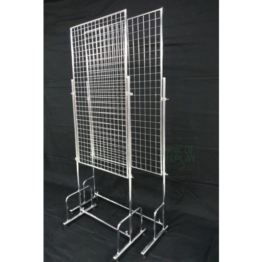 ตะแกรงเหล็กพร้อมขาตั้ง ตะแกรงขาตั้งโชว์สินค้า - thumbnail 2