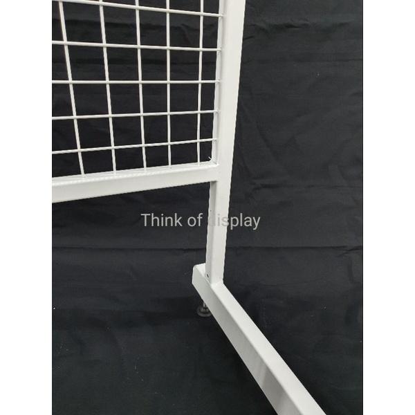 ตะแกรงขาตั้งสีขาว 50×150cm. ตะแกรงขาตั้งโชว์สินค้า - thumbnail 7