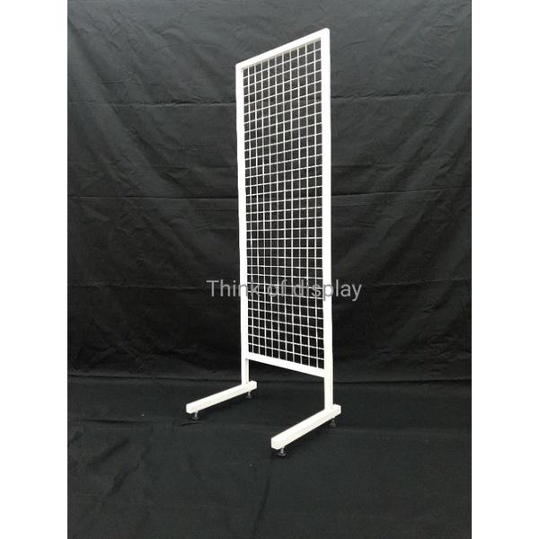 ตะแกรงขาตั้งสีขาว 50×150cm. ตะแกรงขาตั้งโชว์สินค้า - thumbnail 4