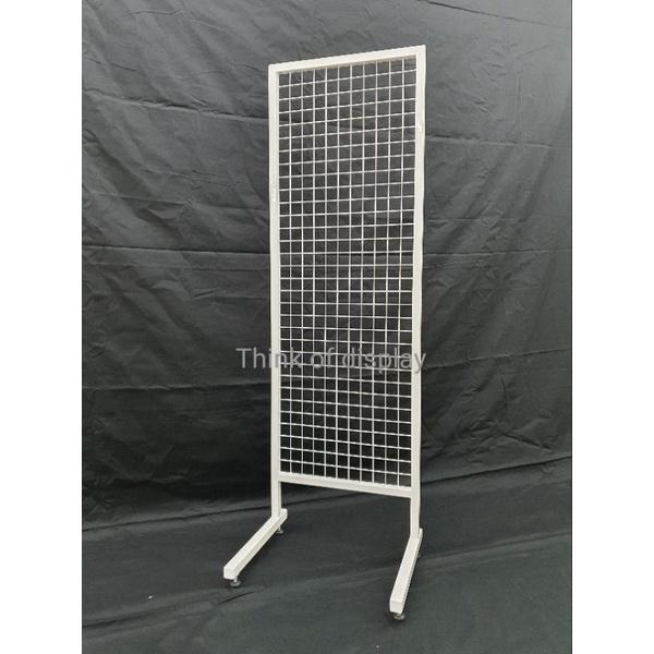 ตะแกรงขาตั้งสีขาว 50×150cm. ตะแกรงขาตั้งโชว์สินค้า - thumbnail 3